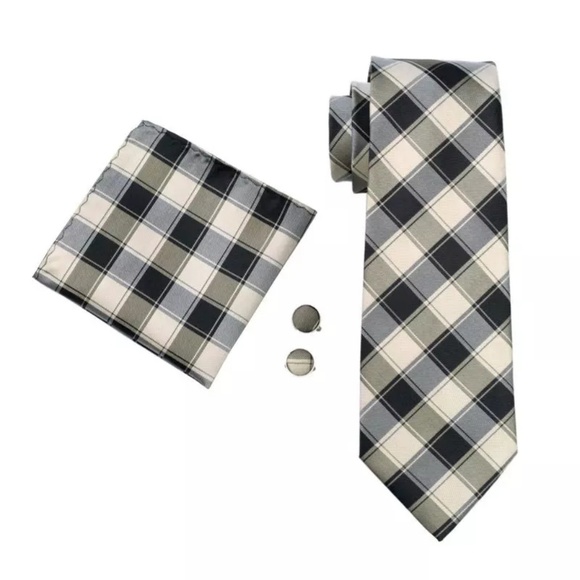 KENYA SILK TIE~SQUARE~CUFF SETZ - Picture 2 of 6